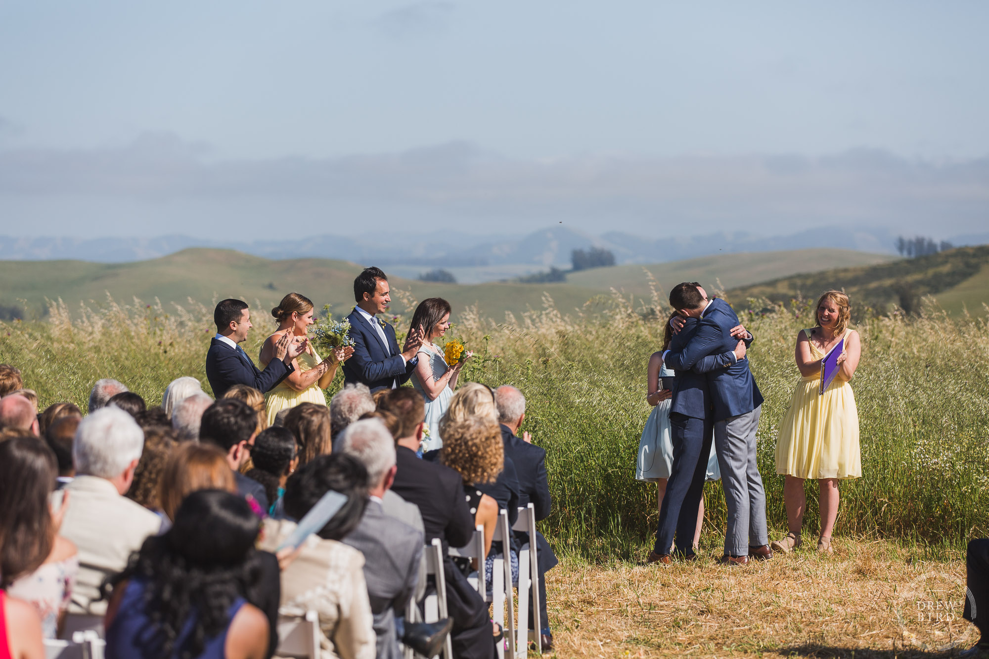 Sonoma Farm Wedding photographer Drew Bird. Gay wedding photographer.